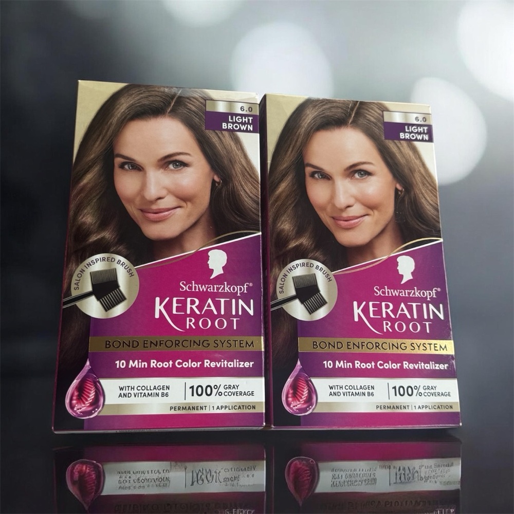 Schwarzkopf Keratin Root Light Brown Hair Color
